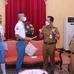 Bupati Kudus Hartopo memberikan motivasi kepada pelajar Kudus yang akan menjadi pertugas Paskibraka tingkat provinsi dan nasional