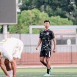 Khoirul Huda saat berlatih dengan tim di Stadion Joyokusumo Pati 