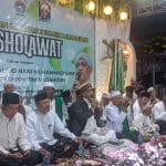 Kegiatan shalawatan menjadi puncak acara maulid nabi dan haul masyayikh PIM Mujahidin Bageng Gembong Pati.