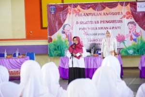 Ketua PMI Pati Lantik Anggota PMR Wira SMA N 3 Pati: Siap Emban Misi Kemanusiaan