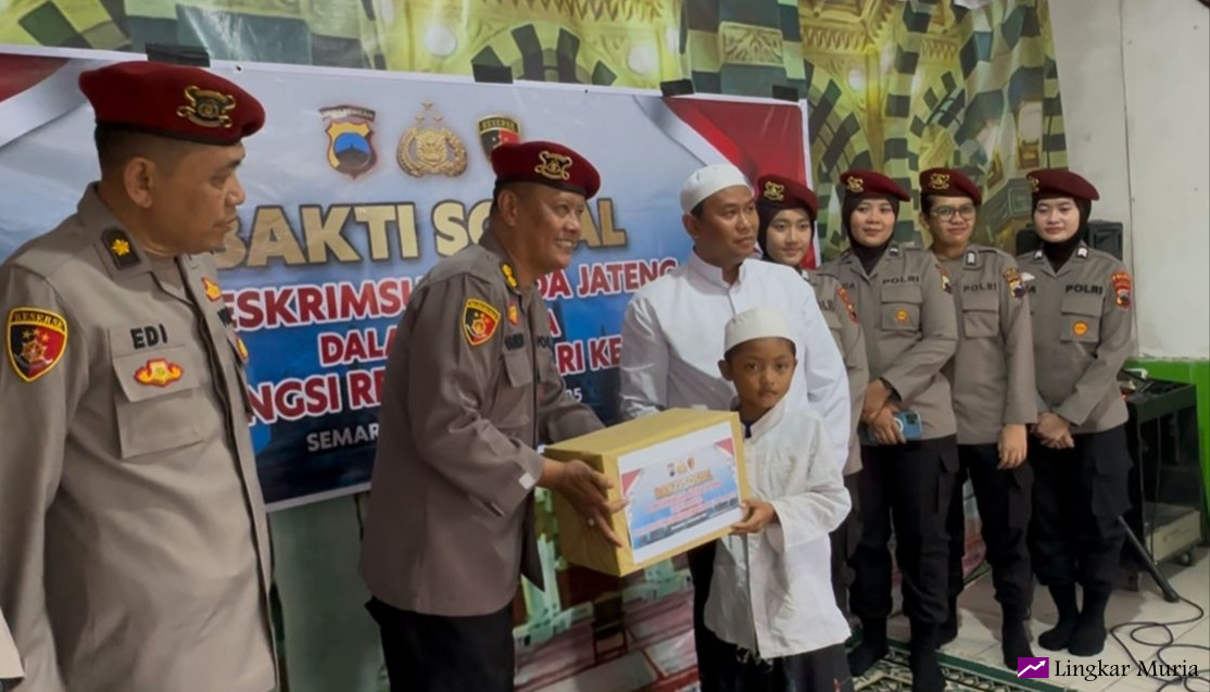 HUT Reserse Polri Ke-78, Ditreskrimsus Polda Jateng Berbagi Sembako ke Anak-Anak Panti