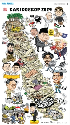 Desain kaleidoskop peristiwa penting yang dirangkum Suara Merdeka