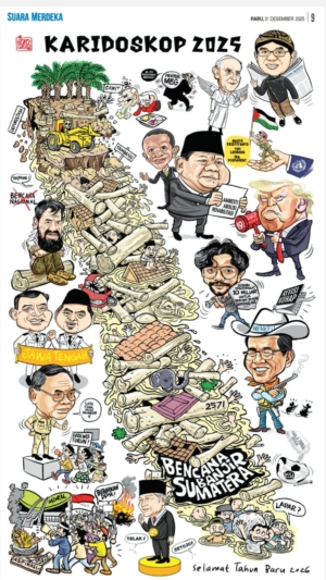 Desain kaleidoskop peristiwa penting yang dirangkum Suara Merdeka