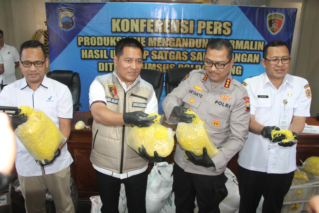 Polisi Ungkap Pabrik Mie Basah Berbahaya dengan Bahan Formalin di Boyolali
