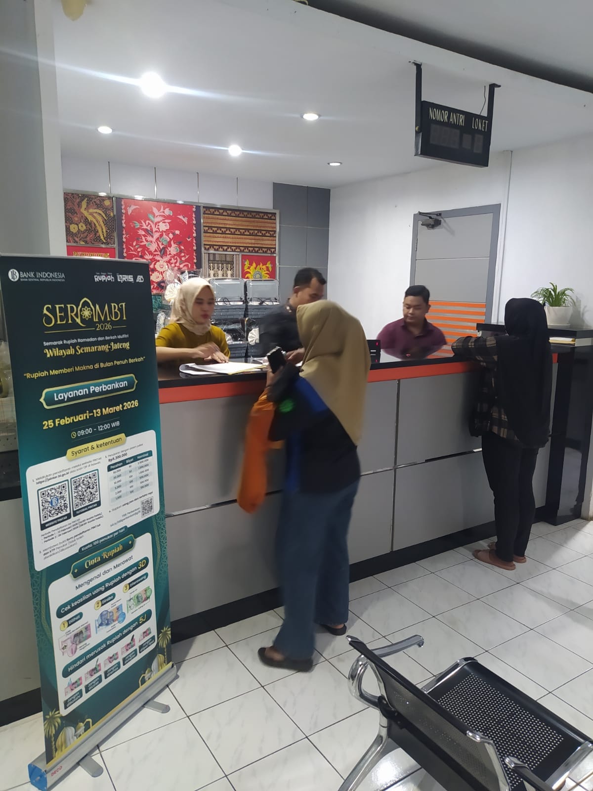 BRI Pati memberikan layanan penukaran uang baru untuk menyambut lebaran 2026.