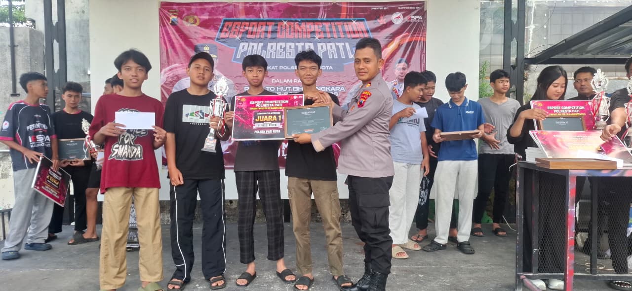 Meriahkan HUT Bhayangkara ke-80, Polresta Pati Gelar Kompetisi E-Sport Diikuti 276 Peserta