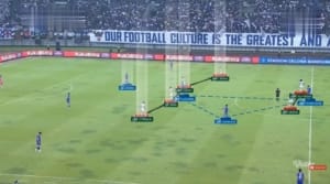 Tangkapan layar analisi pertandingan Persib vs Persijap.