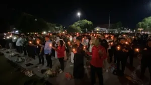 Doa Bersama dan Aksi Lilin di Alun-Alun Pati, 22 Ormas-LSM Serukan Perdamaian dan Tolak Segala Provokasi