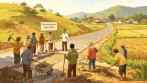 Genjot Ekonomi Desa, Pemdes Klayusiwalan Pati Percepat Pembangunan Jalan Rabat Beton di RW 02