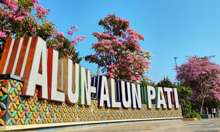 Bunga Tabebuya Mekar di Alun-Alun Pati, Pemkab Bagikan 250 Bibit Gratis